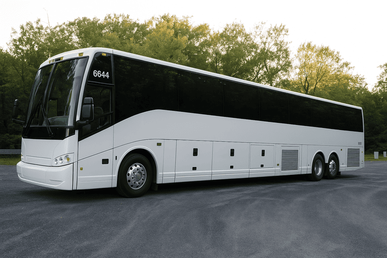 exterior of Goodyear Minibus Company coach bus