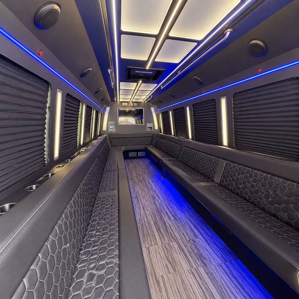 goodyear 30 passenger party bus interior