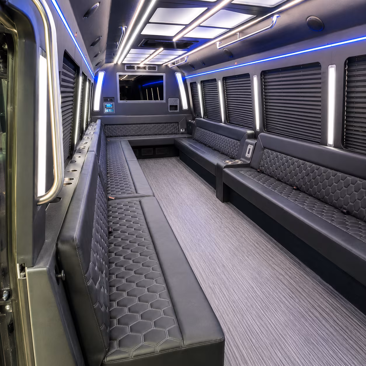 goodyear 40 passenger party bus interior