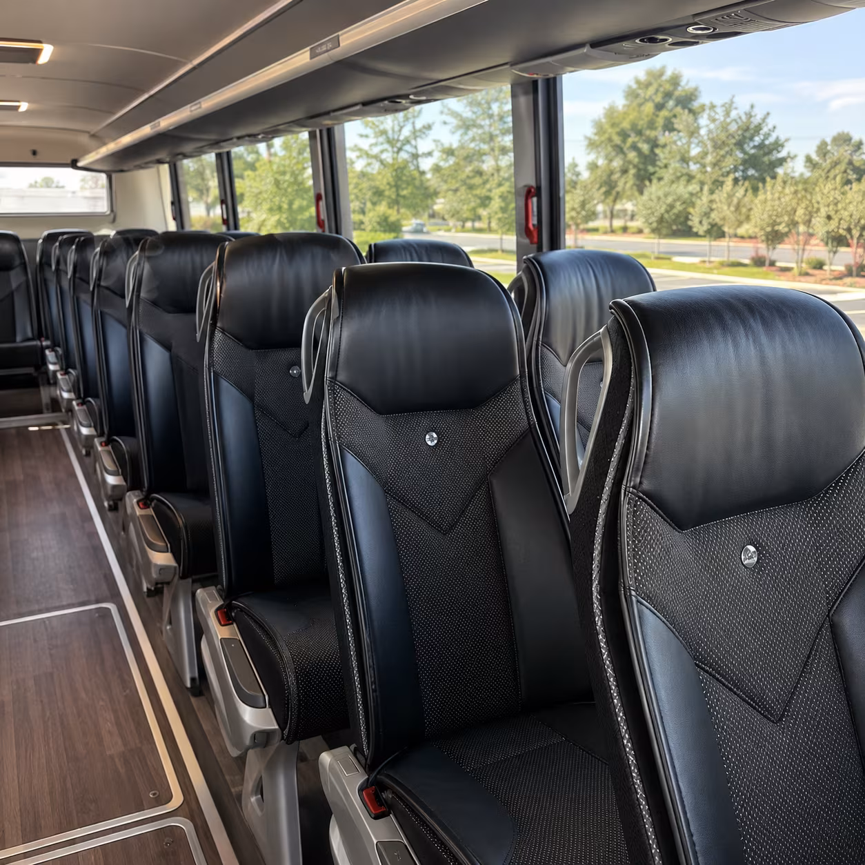 goodyear 45 passenger charter bus interior