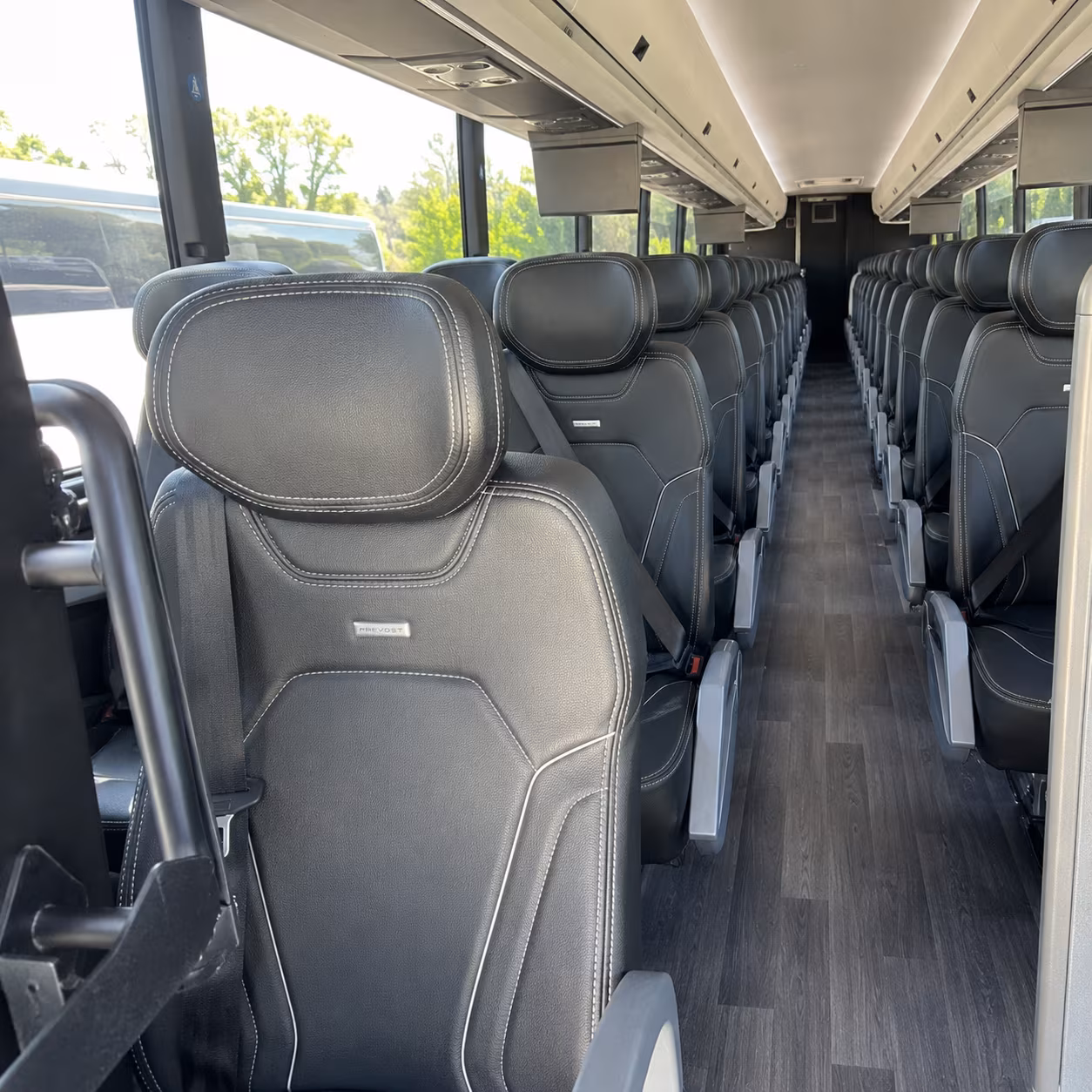 goodyear 47 passenger charter bus interior