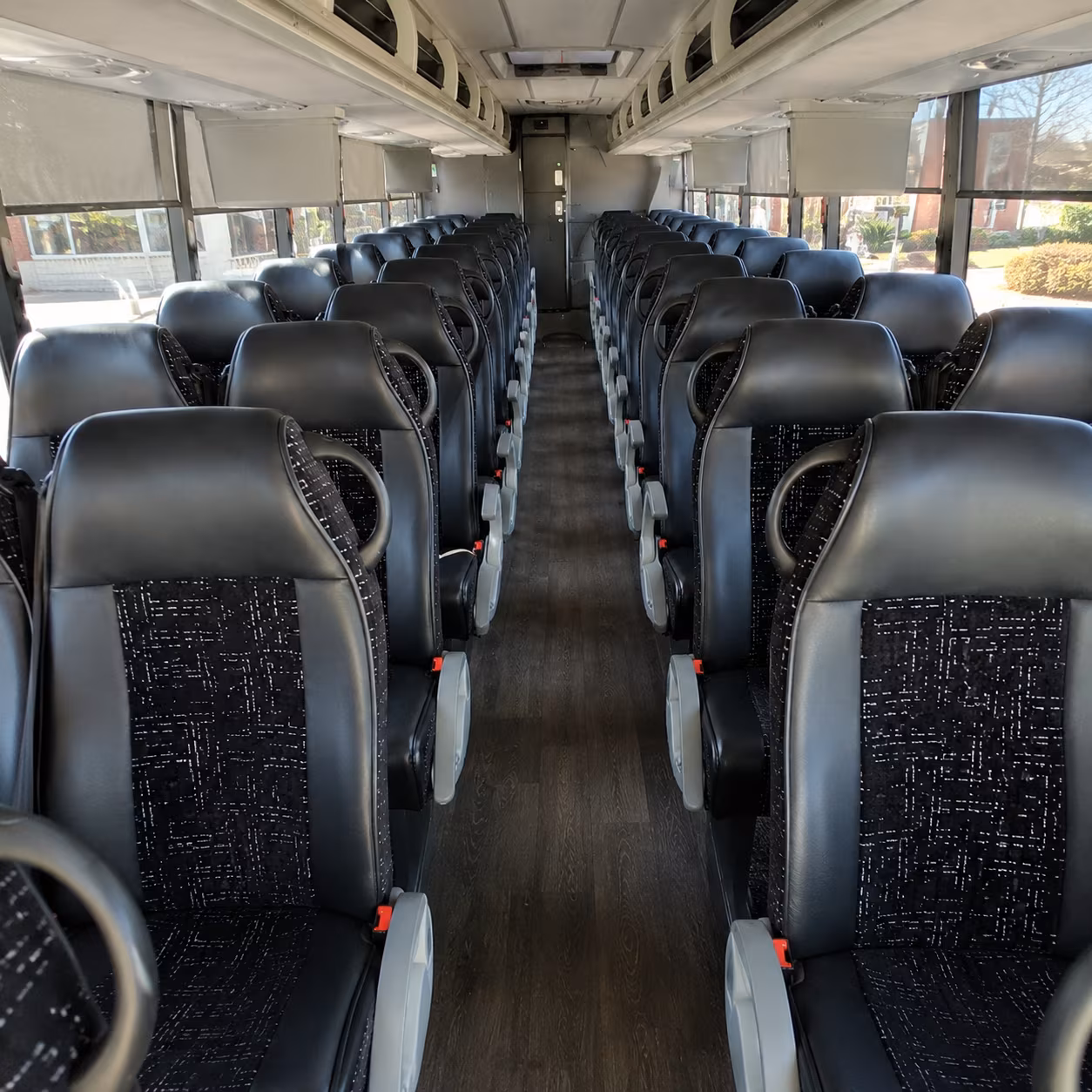 goodyear 54 passenger charter bus inside
